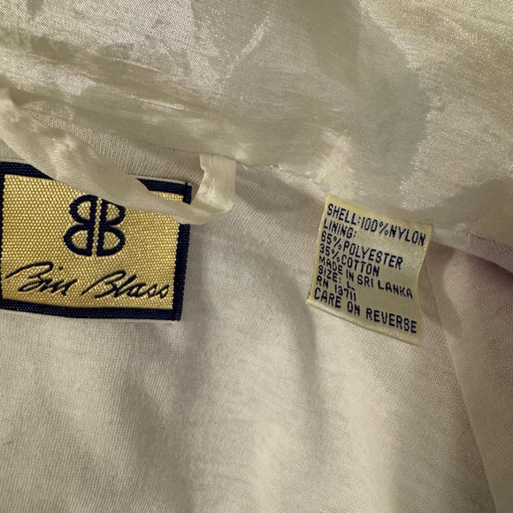 Vintage Bill Blass 90s Windbreaker Jacket Size L Pink White Color Block Women's - Picture 6 of 7